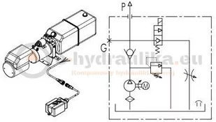 Zasilacz hydrauliczny PRESKO 12 V - 1,6 kW - 12 l - Akcesoria do hydrauliki siłowej - miniaturka - grafika 1
