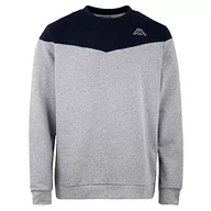 Bluzy męskie - Kappa Bluza męska Eladax, szara, L, szary, L - miniaturka - grafika 1