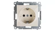 Gniazdka elektryczne - Kontakt Simon Simon 54 Gniazdo pojedyncze SCHUKO z/u 16A IP20 z przesłoną torów kremowe DGSz1Z.01/41 WMDW-03111x-041 0001-00000-51172 [4351701] - miniaturka - grafika 1