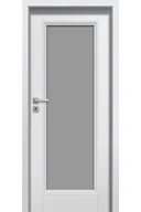 Drzwi wewnętrzne - Pol-Skone Dzwi Wewnętrzne Z Szybą Modo W01 Biały - miniaturka - grafika 1