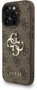 Etui Guess 4G Strap 4G Classic Logo do iPhone 16 Pro Max brązowy - Etui i futerały do telefonów - miniaturka - grafika 1