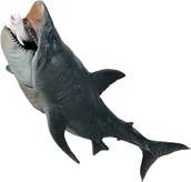 Figurki dla dzieci - dinozaur realistyczny megalodon 28cm jak żywy biały rekin żarłacz - miniaturka - grafika 1