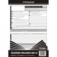 Druki akcydensowe - Typograf Zgłoszenie reklamacyjne A4 01118 TYPX0200 - miniaturka - grafika 1