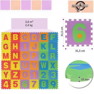 MATA PUZZLE EDUKACYJNE EVA DLA DZIECI ALFABET - Maty edukacyjne - miniaturka - grafika 4