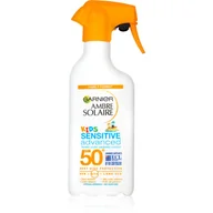 Balsamy i kremy do opalania - Garnier Ambre Solaire Kids Sensitive Advanced Spray SPF50+ preparat do opalania ciała 270 ml dla dzieci - miniaturka - grafika 1