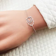 Bransoletki - Bransoletka z lwem, złoty lew, głowa lwa - miniaturka - grafika 1