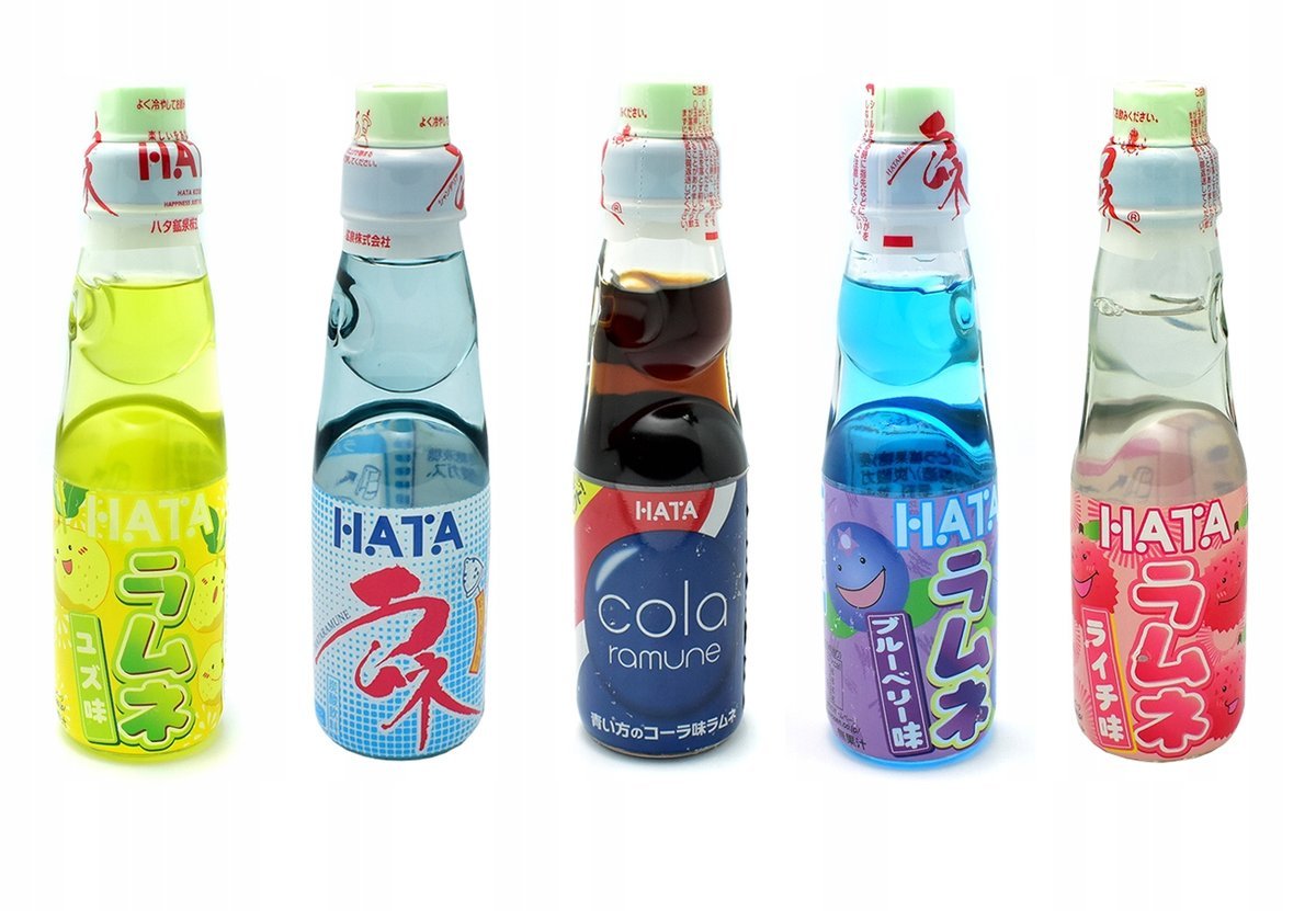 Zestaw japońskich lemoniad RAMUNE + pałeczki w prezencie