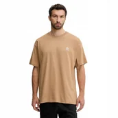 Koszulki męskie - Koszulka męska T-shirt adidas Originals brązowy basic gładki logo roz. XL - miniaturka - grafika 1