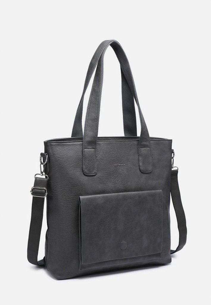 Modna Pojemna Torebka Damska Szara Shopper Format A4 LUIGISANTO