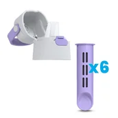 Wkłady filtrujące - Zakrętka i 6 Wkładów do Butelki Filtrującej Dafi SOLID Lavender - miniaturka - grafika 1