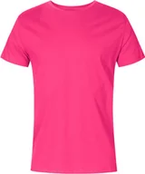 Koszulki męskie - X.O by Promodoro 1400 Koszulka męska z okrągłym dekoltem, bawełna czesana - Kolor: Bright Rose - Rozmiar: XL - miniaturka - grafika 1