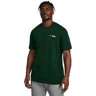 Koszulki sportowe męskie - Męski t-shirt z nadrukiem Under Armour UA HW Armour Label SS - zielony - UNDER ARMOUR - miniaturka - grafika 1
