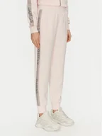 Spodnie sportowe damskie - Guess Spodnie dresowe W5RB00 KBYE2 Różowy Regular Fit - miniaturka - grafika 1