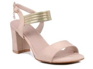 Sandały damskie - Sandały damskie na słupku wizytowe Barski GD169-37 - miniaturka - grafika 1