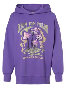 Tom Tailor Denim - Damska bluza z kapturem, lila - Bluzy damskie - miniaturka - grafika 1