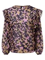 Bluzki damskie - BOSS - Bluzka damska C_Inza, lila|różowy|wielokolorowy - miniaturka - grafika 1