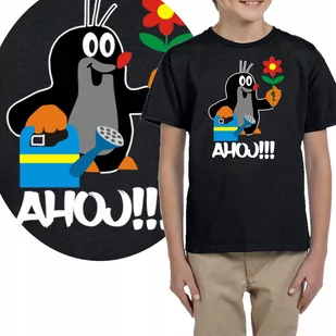 0446 KOSZULKA DZIECIĘCA KRECIK SĄSIEDZI CZARNA 116 - Moda i Uroda OUTLET - miniaturka - grafika 1