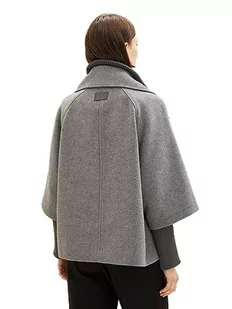 TOM TAILOR Damska kurtka Cape, 33761-Dark Grey Melange, XXL - Kurtki damskie - miniaturka - grafika 1