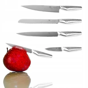 KOMPLET ZESTAW PROFESJONALNYCH NOŻY KUCHENNYCH ZE STALI NIERDZEWNEJ 5 sztuk - Noże kuchenne - miniaturka - grafika 1