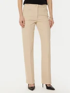 Spodnie damskie - Guess Spodnie materiałowe 4BGA02 7173A Beżowy Regular Fit - miniaturka - grafika 1