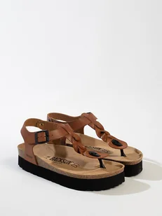 BACKSUN Japonki "Ancone" w kolorze brązowym - Klapki i japonki damskie - miniaturka - grafika 1