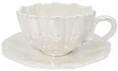 Filiżanki - Filiżanka ze spodkiem perłowa muszelka 240 ml 3341 - miniaturka - grafika 1