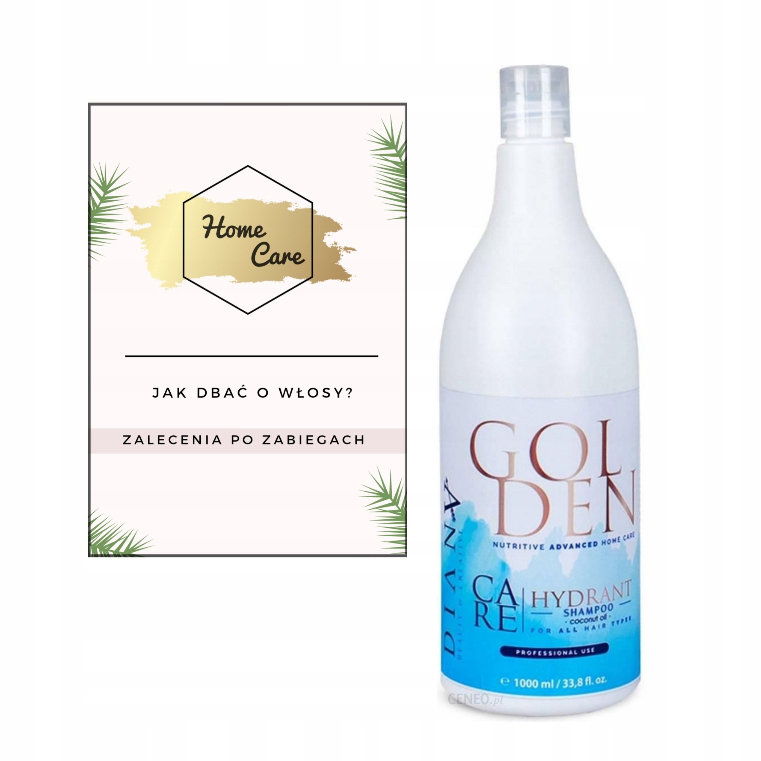 Diana Golden Blue szampon nawilżający po nanoplastii 1000 ml