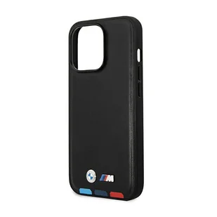 Etui BMW BMHMP14X22PTDK iPhone 14 Pro Max 6,7" czarny/black Leather Stamp Tricolor Magsafe - Etui i futerały do telefonów - miniaturka - grafika 5