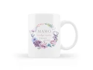 Kubki - Kubek personalizowany na dzień matki Fioletowy wianek - 330ml - miniaturka - grafika 1