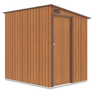 Domek narzędziowy JASPER 150x194cm Oak Brown, metalowy, z pojedynczymi drzwiami, wentylowany, idealny schowek na sprzęt ogrodowy Hardmaister - Altany ogrodowe Domek narzędziowy JASPER 150x194cm Oak Brown, metalowy, z pojedynczymi drzwiami, wentylowany, idealny schowek na sprzęt ogrodowy Hardmaister - Altany ogrodowe - miniaturka - grafika 1