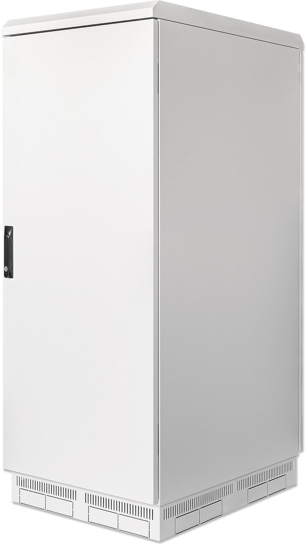 INTELLINET IP55 48,26cm 19Zoll Netzwerkschrank mit integrierten L�ftern 27HE 800mm tief staub- und wasserdicht montiert grau RAL7035 716130