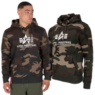 Odzież taktyczna i umundurowanie - Bluza z kapturem Alpha Industries Basic 178312C 408 - Woodland Camo M - miniaturka - grafika 1