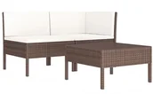 Meble ogrodowe - Komplet wypoczynkowy z naturalnego rattanu R7-D27 - miniaturka - grafika 1