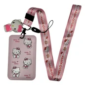 Breloki - Identyfikator Na Karte Na Dokument Holder Róż Hello Kitty Brelok - miniaturka - grafika 1