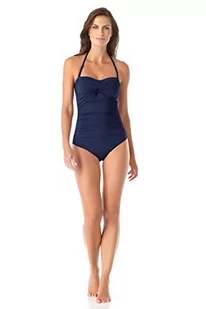 Anne Cole damski z przodu t-shirt jednoczęściowy kostium kąpielowy z przodu T-shirt bandeau jednoczęściowy strój kąpielowy jednoczęściowy, granatowy, 40 PL - Stroje kąpielowe dla dziewczynek - miniaturka - grafika 1