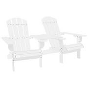 Fotele i krzesła ogrodowe - vidaXL Krzesło ogrodowe Adirondack, lite drewno jodłowe, białe - miniaturka - grafika 1