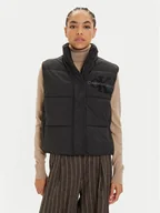 Kamizelki damskie - Calvin Klein Jeans Bezrękawnik Chenille J20J224687 Czarny Regular Fit - miniaturka - grafika 1