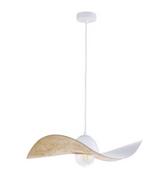 Lampy sufitowe - Sigma Designerska lampa wisząca KAPELLO M E27 60W śr. 55cm biały złoty 32345 - miniaturka - grafika 1