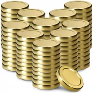 Pojemniki kuchenne - Metalowe wieczka do słoików i butelek Kalbo 100 szt. 53mm złote - miniaturka - grafika 1