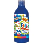 Szkolne artykuły papiernicze - Bambino Duża Farba Plakatowa W Butelce Szkolna Przedszkolna 500ml Niebieska - miniaturka - grafika 1