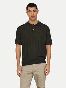 Only & Sons Polo Kent 22033463 Brązowy Regular Fit - Koszulki męskie - miniaturka - grafika 1