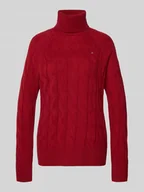 Swetry damskie - Golf o kroju relaxed fit z czystej wełny - miniaturka - grafika 1