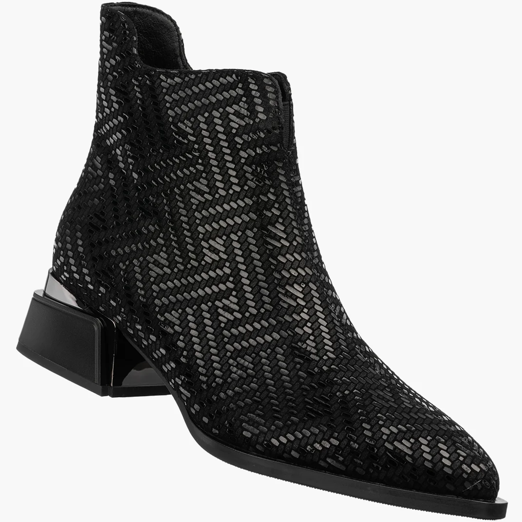 Botki Damskie Skórzane Buty Na Zimę Ocieplane Eleganckie Czarne D&A 41