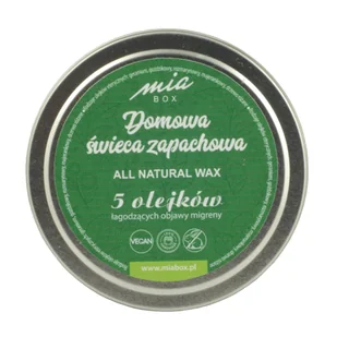 MIA BOX Domowa Świeca zapachowa 5 olejków - MIGRENA 160g - Świece - miniaturka - grafika 1