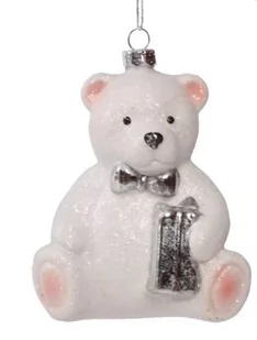 Bombka Biały Miś 12Cm - Bombki - miniaturka - grafika 1