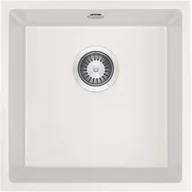 Zlewozmywaki - Deante Corda Zlewozmywak granitowy 1-komorowy podwieszany alabaster Deante ZQA A10A - miniaturka - grafika 1