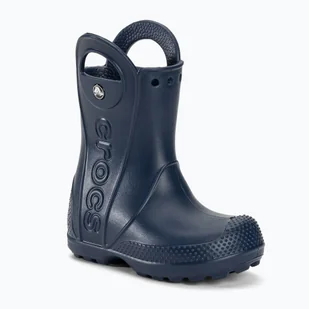 Kalosze dziecięce Crocs Handle Rain Boot Kids navy - Sport OUTLET - miniaturka - grafika 1