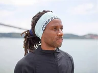 Czapki i chusty sportowe damskie - COMPRESSPORT Opaska na głowę HEADBAND ON/OFF v3 błękitna - miniaturka - grafika 1