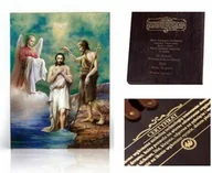 Ikony i obrazy sakralne - Ikona religijna Święty Jan Chrzciciel i Jezus Chrystus - Chrzest Pański - miniaturka - grafika 1