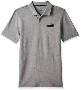 Puma Męski T-shirt ESS Pique Polo szary szary (Medium Gray Heather) M 851759 - Koszulki męskie - miniaturka - grafika 1